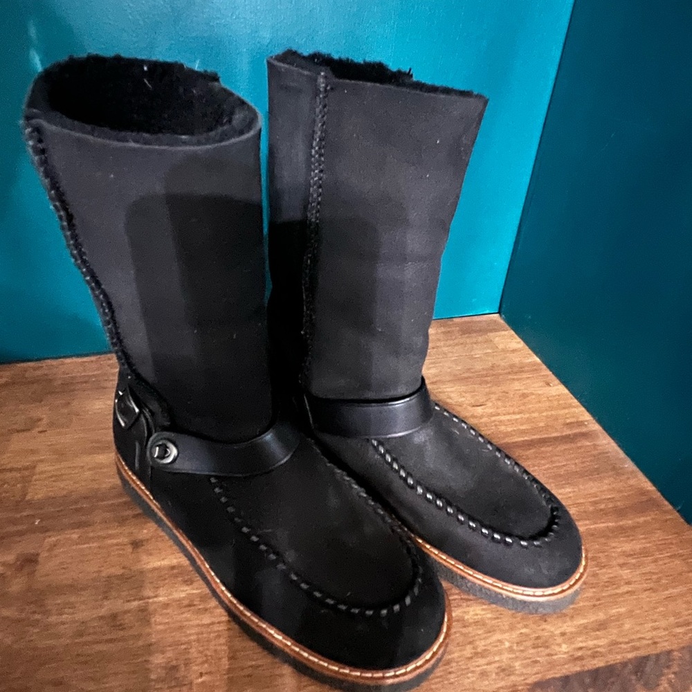 WOMENS EU 41.5 or 9.5 COACH Boots - Suede with Buckles